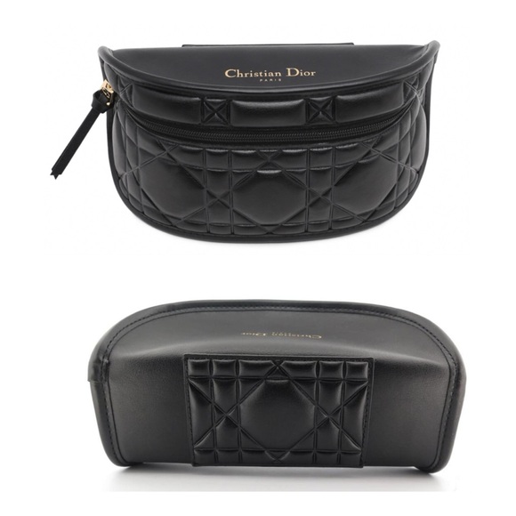 Dior Black Quilted Sunglasses Case and Belt Bag - Picture 1 of 5